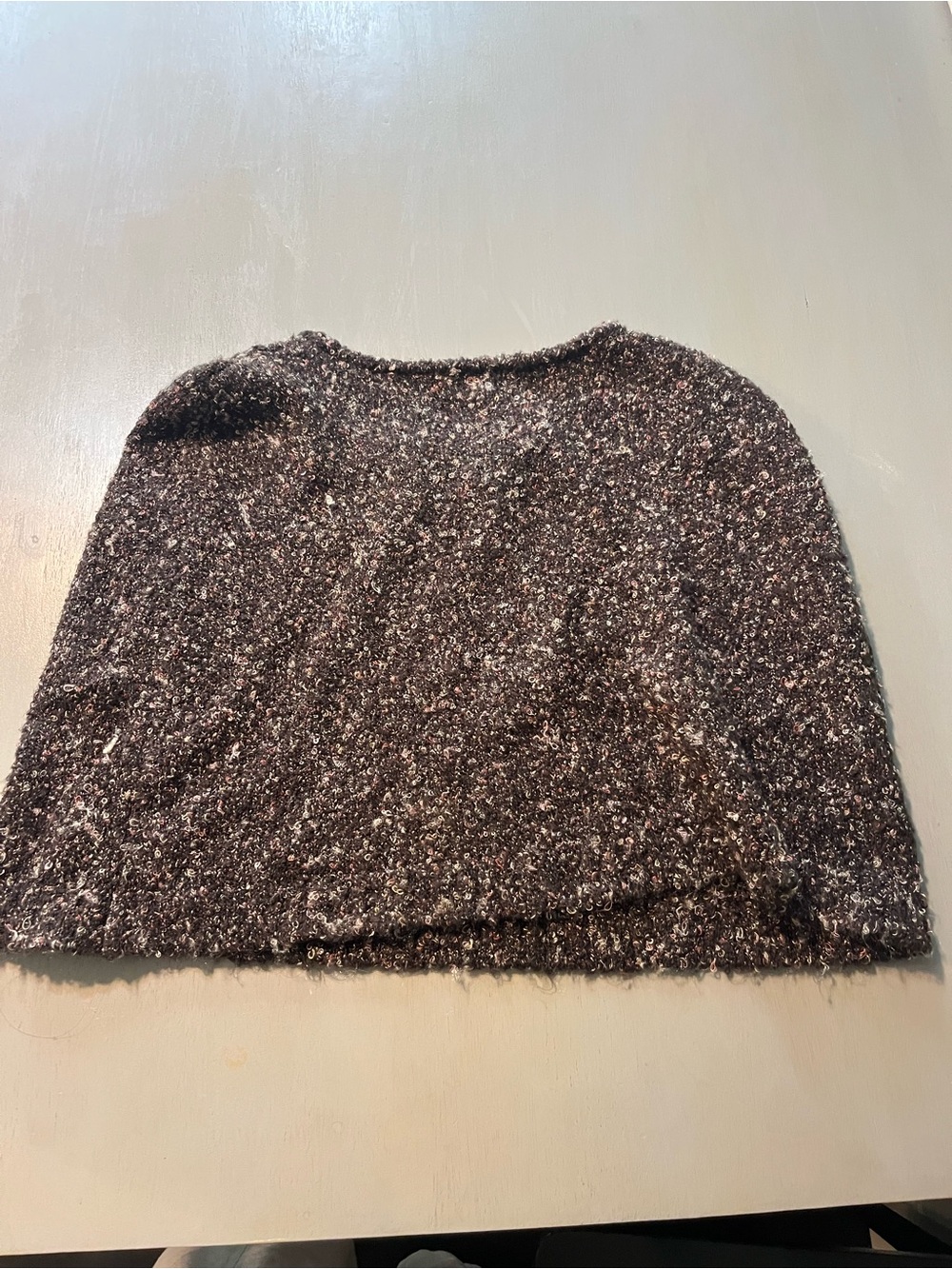 INC International Concepts Bouclé Knit Capelet Poncho Topper M